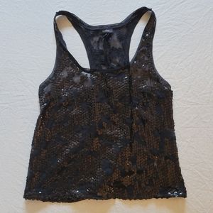 Semi-Sheer Sequin Top